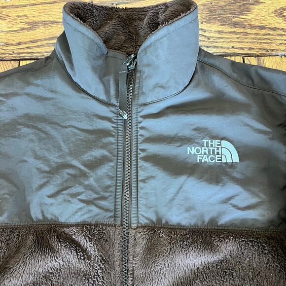 The North Face Girls Fleece Jacket Brown Large Full Zip - Picture 3 of 8